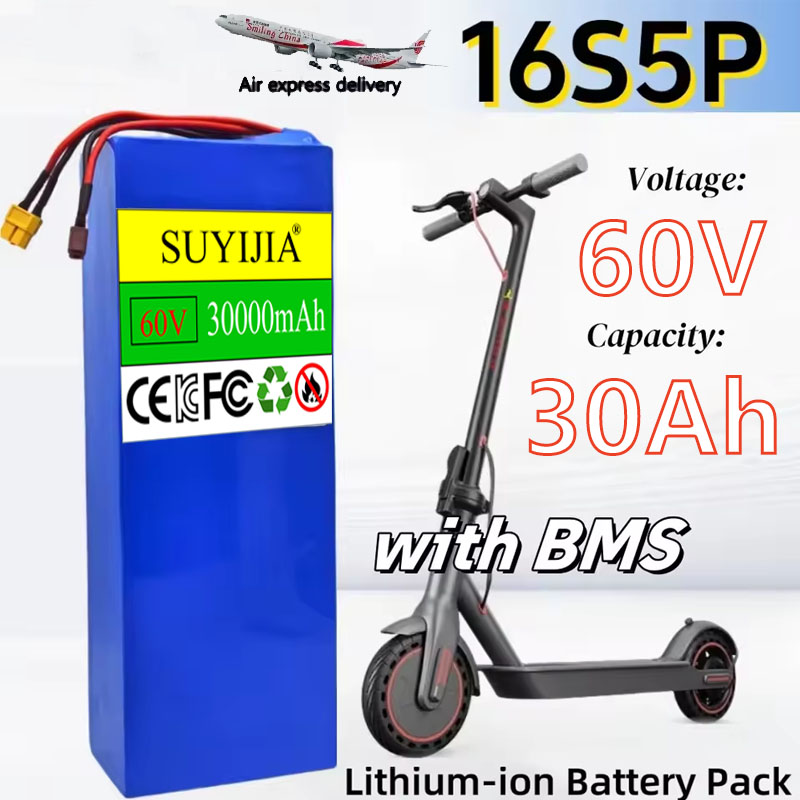 60V 30Ah Electric Scooter Battery - 16S5P 60V 30000mAh 배터리 18650 30AH