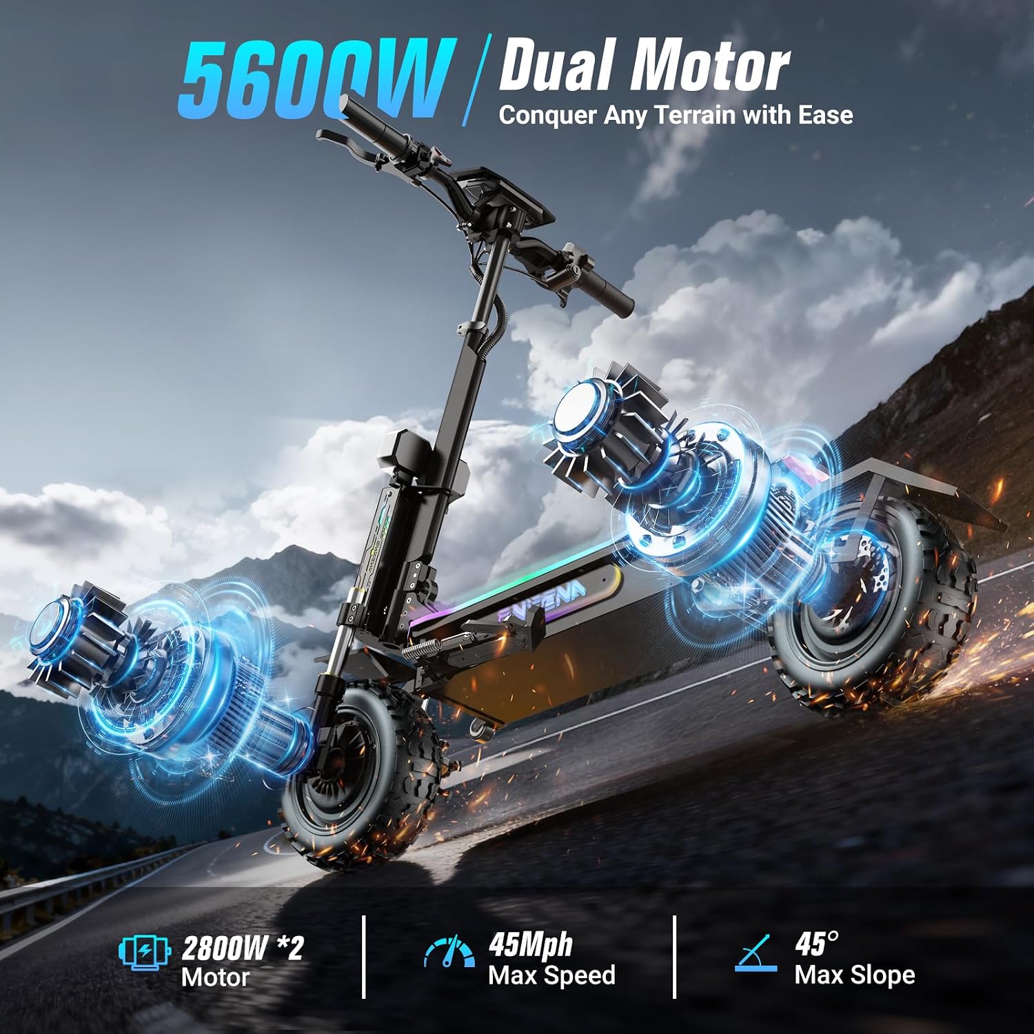 GT7 전기 스쿠터(성인용) - 5600W 듀얼 모터, - 60V 5600W Dual Motor Electric Scooter 리뷰 및 가격