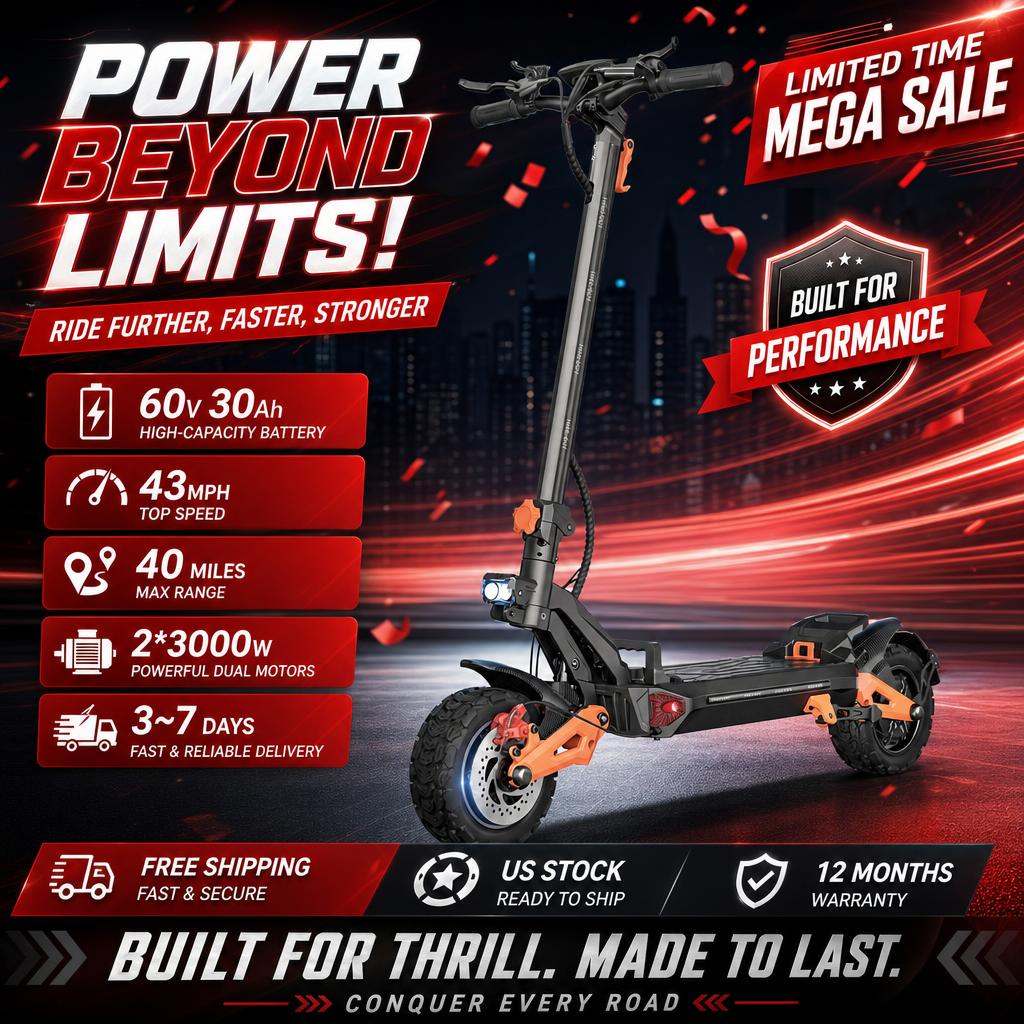 FREEBOY H9 성인용 전기 스쿠터 1800W*2  - 60V 30Ah Electric Scooter Battery 리뷰 및 가격
