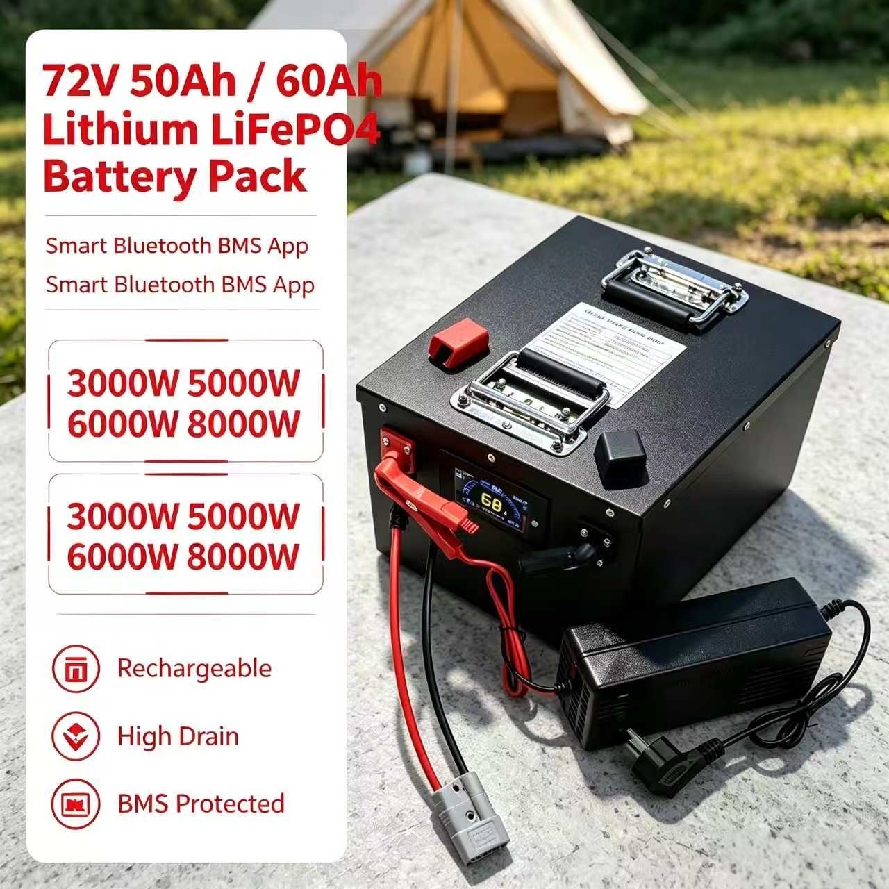 72V 50Ah, 50A, 60Ah, 60Ah, 60A - 72V 60Ah Lifepo4 Battery Pack 리뷰 및 가격